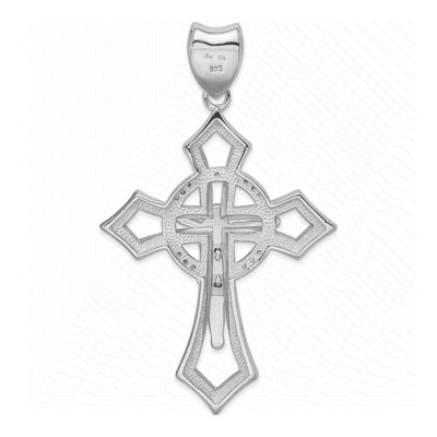 Sterling Silver CZ Crucifix Pendant – view 5