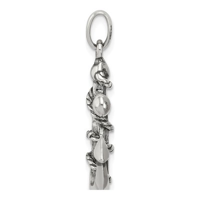 Sterling Silver Antiqued Cross Pendant – view 3