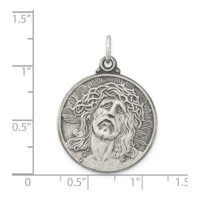 Sterling Silver Ecce Homo Medal Pendant – view 4