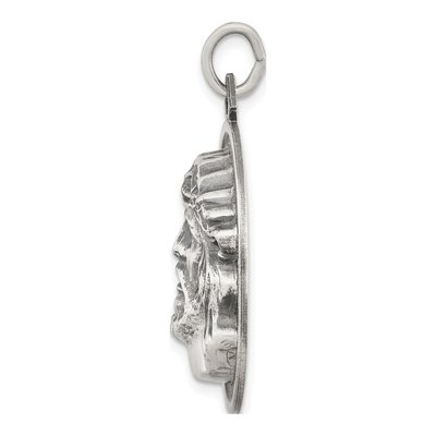 Sterling Silver Antiqued Ecce Homo Medal Pendant – view 3