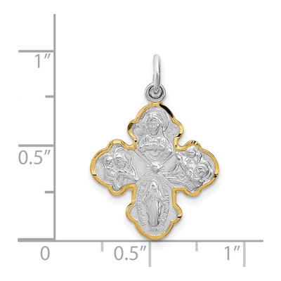 Sterling Silver 4-Way Medal Pendant – view 4