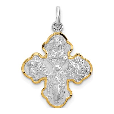 Sterling Silver 4-Way Medal Pendant