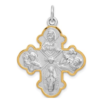 Sterling Silver 4-Way Medal Pendant