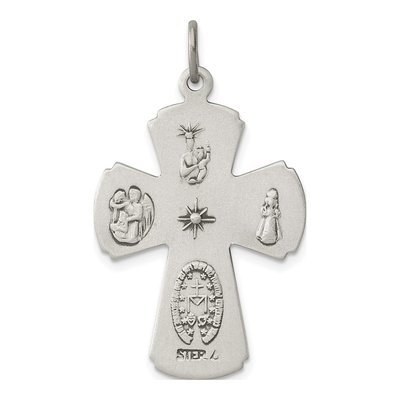 Sterling Silver Antiqued Cross Pendant – view 5