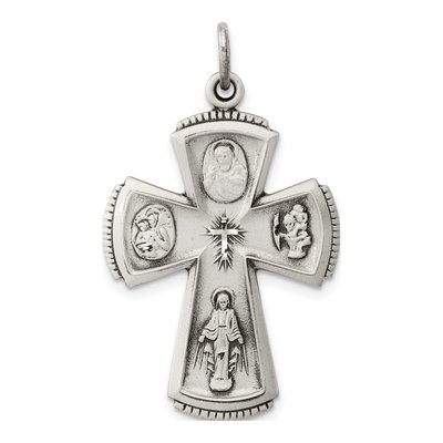 Sterling Silver Antiqued Cross Pendant