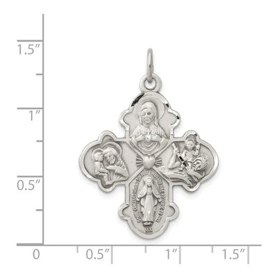 Sterling Silver 4-Way Medal Pendant – view 4