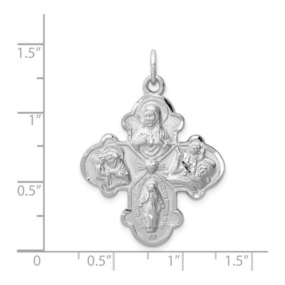 Sterling Silver 4-Way Medal Pendant – view 4