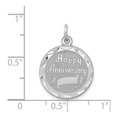 Sterling Silver Happy Anniversary Disc Charm – view 4