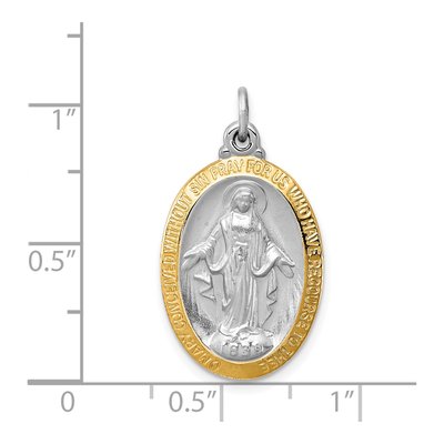 Sterling Silver Miraculous Medal Pendant – view 4