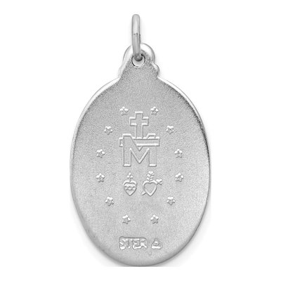 Sterling Silver Miraculous Medal Pendant – view 5