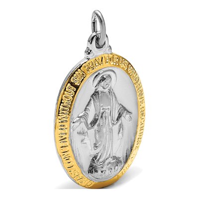 Sterling Silver Miraculous Medal Pendant – view 6