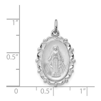 Sterling Silver Miraculous Medal Pendant – view 5