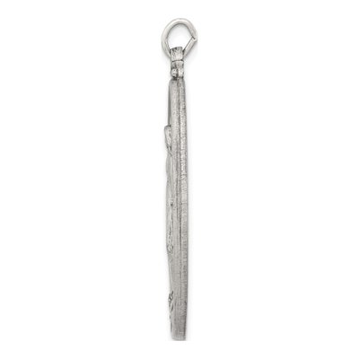 Sterling Silver Antiqued Miraculous Medal Pendant – view 3