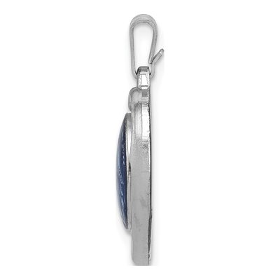 Sterling Silver Miraculous Heart Medal Pendant – view 3