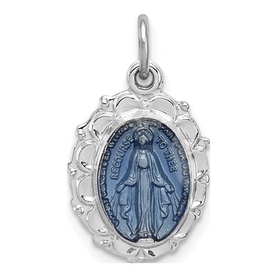 Sterling Silver Miraculous Medal Pendant