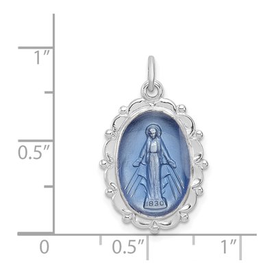 Sterling Silver Miraculous Medal Pendant – view 5