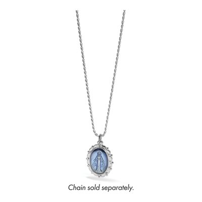 Sterling Silver Miraculous Medal Pendant – view 6