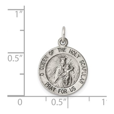 Sterling Silver Antiqued Scapular Medal Pendant – view 5