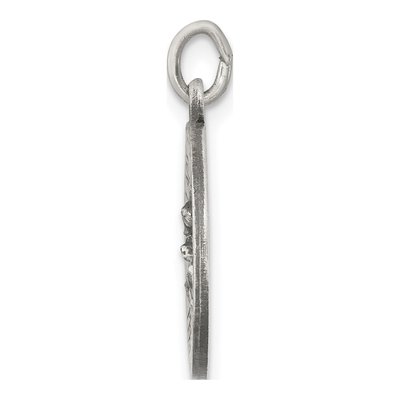 Sterling Silver Antiqued Our of Perpetual Help Medal Pendant – view 3