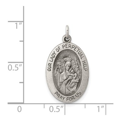 Sterling Silver Our of Perpetual Help Medal Pendant – view 4