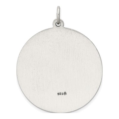 Sterling Silver Antiqued St Christopher Medal Pendant – view 4
