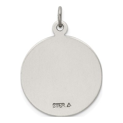 Sterling Silver Antiqued St Christopher Medal Pendant – view 5