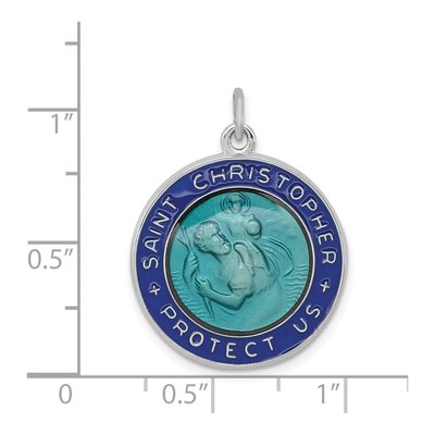 Sterling Silver St Christopher Medal Pendant – view 5