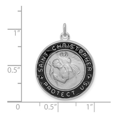 Sterling Silver St Christopher Medal Pendant – view 4