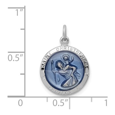 Sterling Silver St Christopher Medal Pendant – view 5