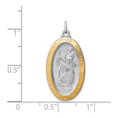 Sterling Silver St Christopher Medal Pendant – view 5
