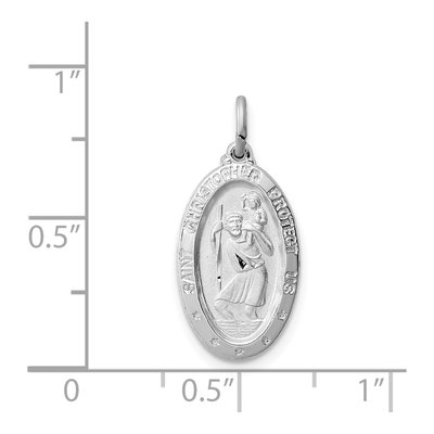 Sterling Silver St Christopher Medal Pendant – view 5