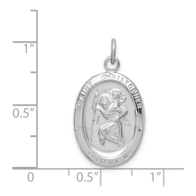 Sterling Silver St Christopher Medal Pendant – view 5