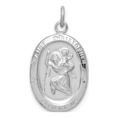 Sterling Silver St Christopher Medal Pendant