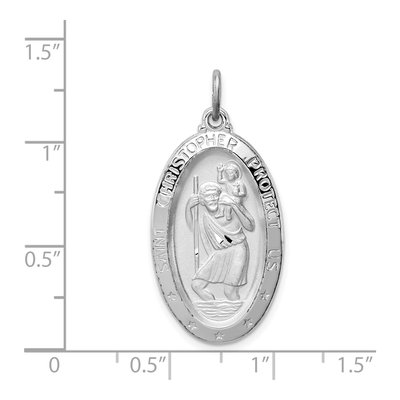 Sterling Silver St Christopher Medal Pendant – view 5