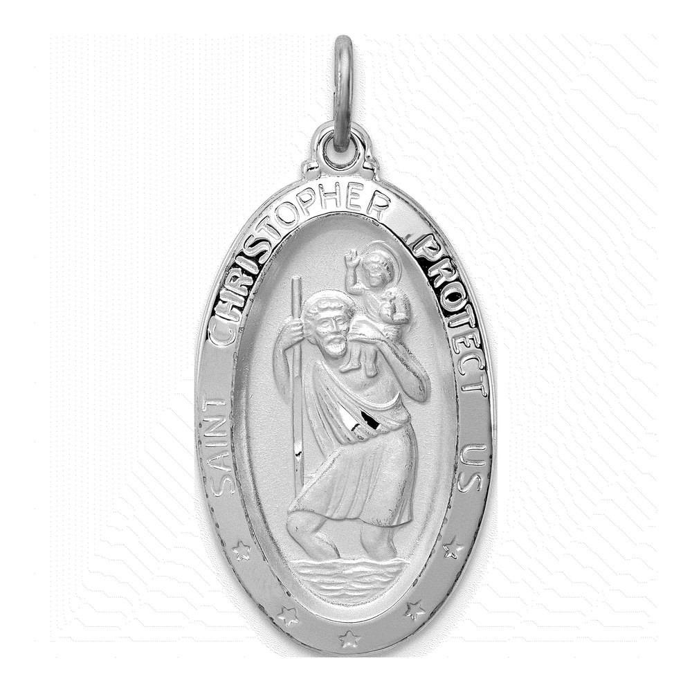 Sterling Silver St. Christopher Medal Pendant