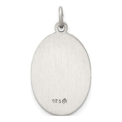 Sterling Silver Antiqued St Christopher Medal Pendant – view 5