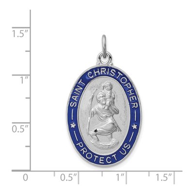 Sterling Silver St Christopher Medal Pendant – view 5