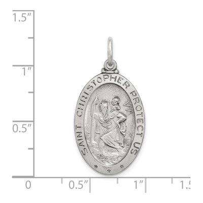 Sterling Silver St Christopher Basketball Medal Pendant – view 5