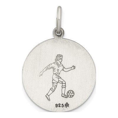 Sterling Silver St Christopher Soccer Medal Pendant – view 4