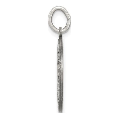 Sterling Silver St Christopher Football Medal Pendant – view 3