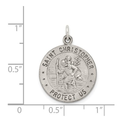 Sterling Silver St Christopher Basketball Medal Pendant – view 5