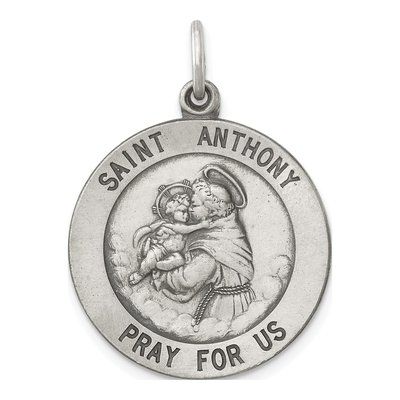 Sterling Silver St Anthony Medal Pendant