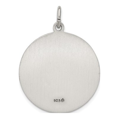 Sterling Silver Antiqued Saint Anthony Medal Pendant – view 5