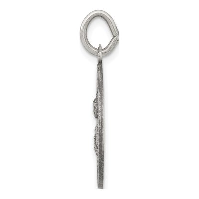 Sterling Silver St Barbara Medal Pendant – view 3