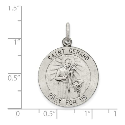 Sterling Silver Saint Gerard Medal Pendant – view 4