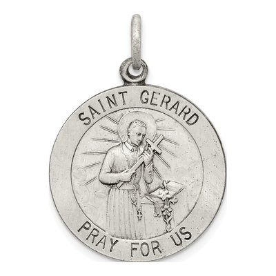 Sterling Silver Saint Gerard Medal Pendant