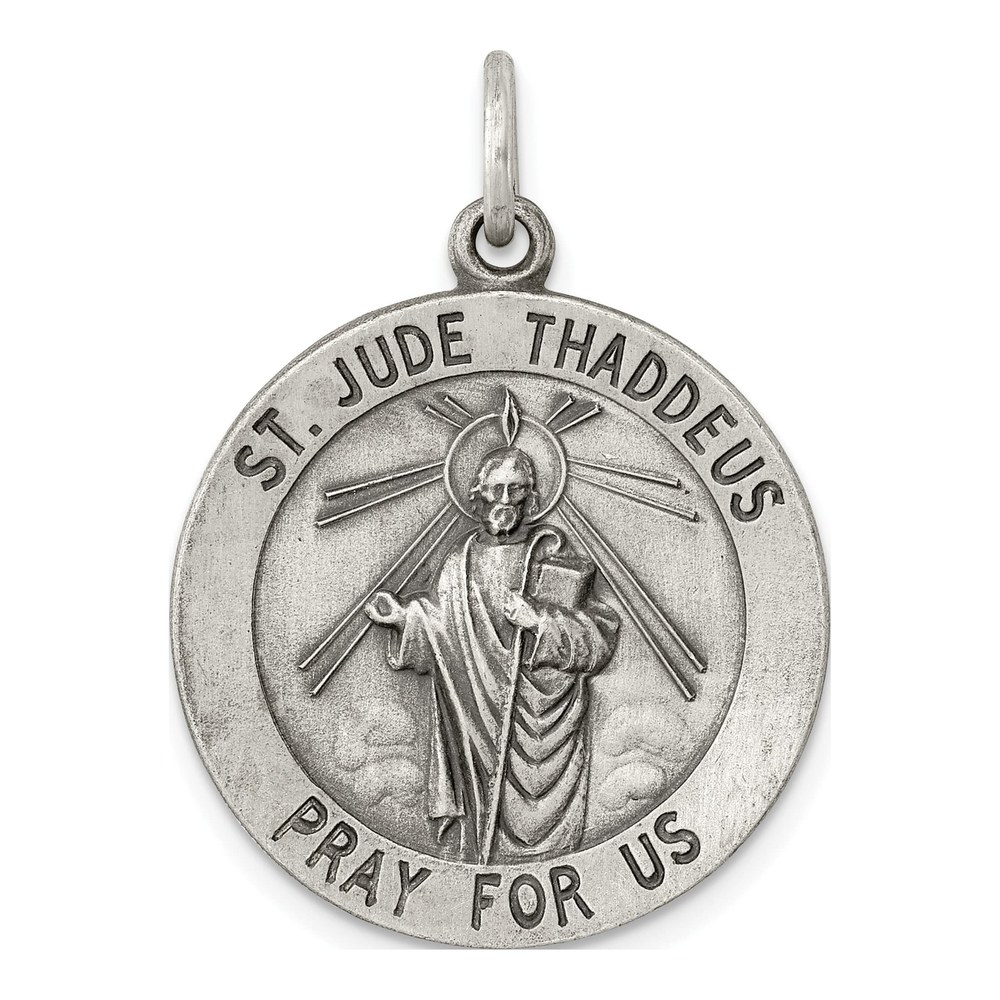 Sterling Silver Saint Jude Medal Pendant
