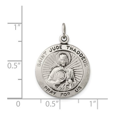Sterling Silver Saint Jude Medal Pendant – view 4