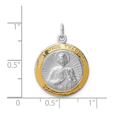 Sterling Silver Saint Jude Medal Pendant – view 4