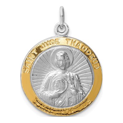 Sterling Silver Saint Jude Medal Pendant